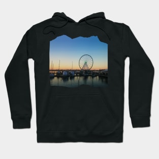 photography Sunset by the ocean city in USA photography design carousel Hoodie